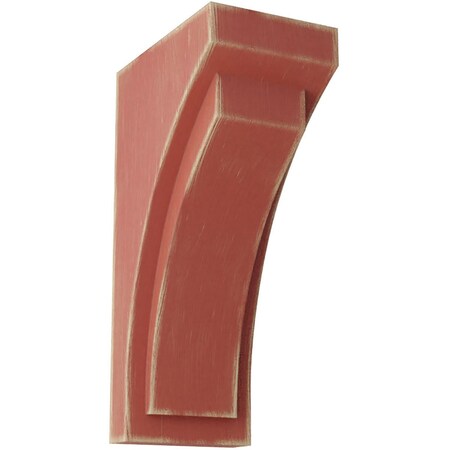 Ekena Millwork 5 1/2"W x 7 3/4"D x 14"H Jumbo Felix Wood Vintage Decor Corbel, Salvage Red CORWD05X07X14FERD